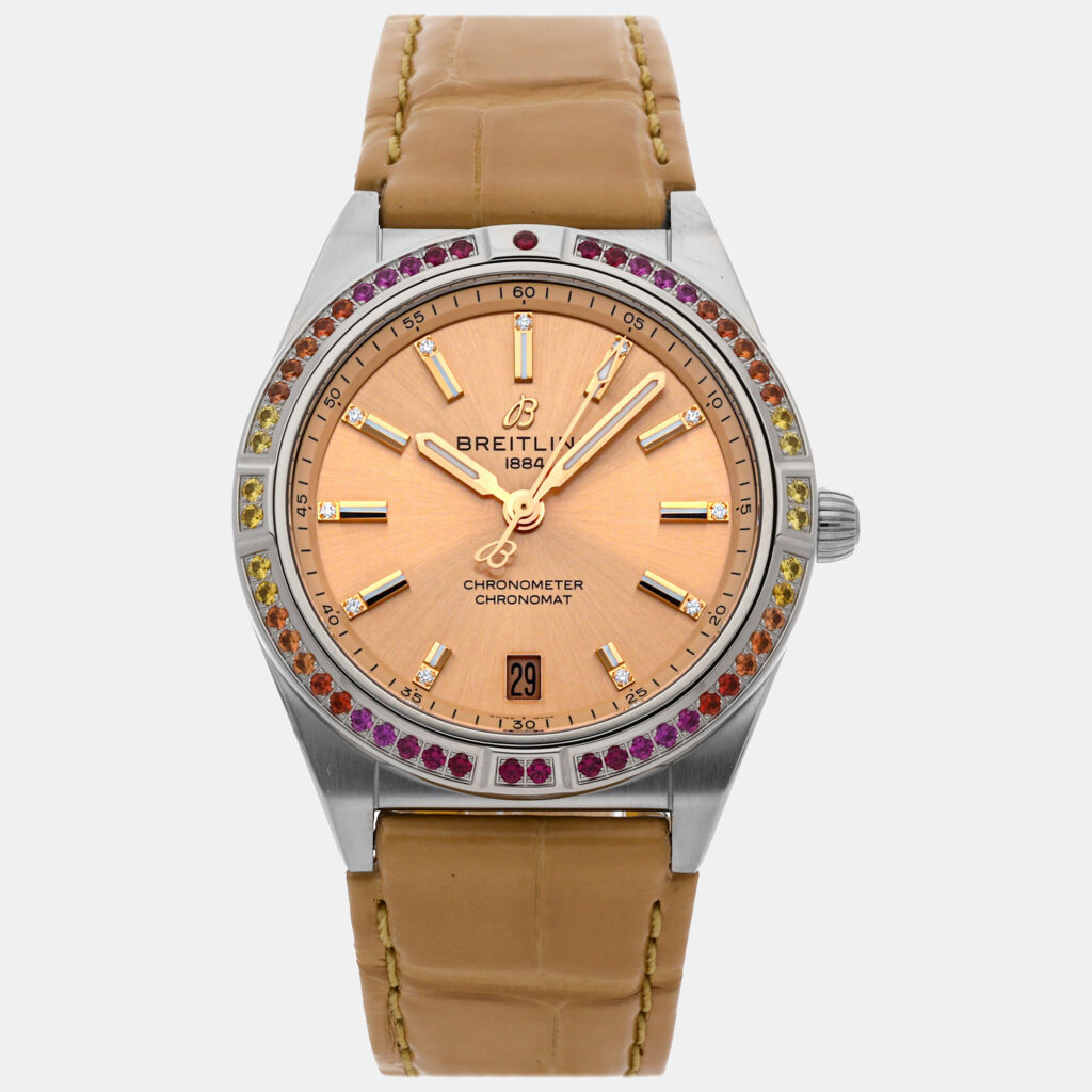 Breitling Chronomat A10380611A1P1 Automatic Beige PVD-Coated Stainless Steel Men’s Wristwatch 36mm