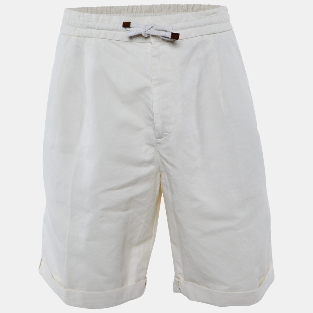 Brunello Cucinelli Off-White Cotton Bermuda Shorts XXXL