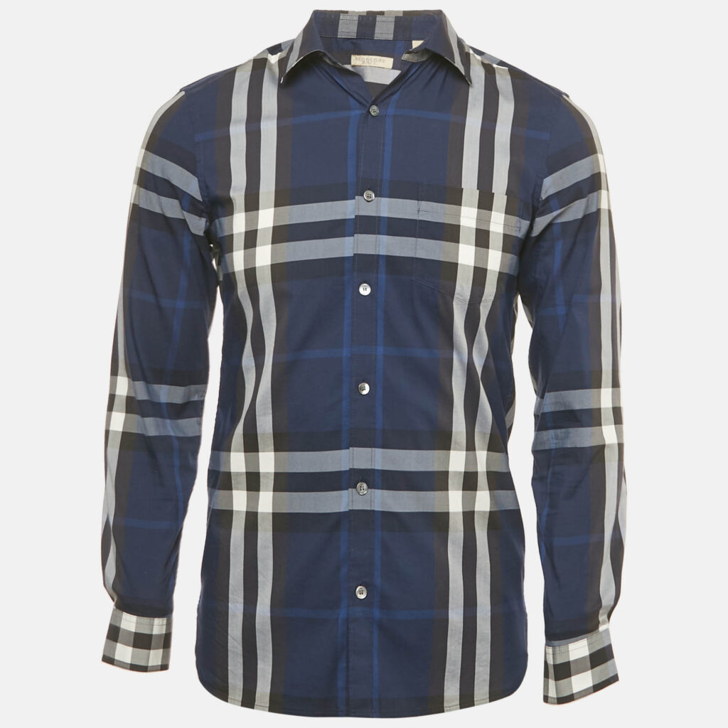 Burberry Brit Blue House Check Cotton Long Sleeve Shirt S Burberry Brit Blue House Check Cotton Long Sleeve Shirt S