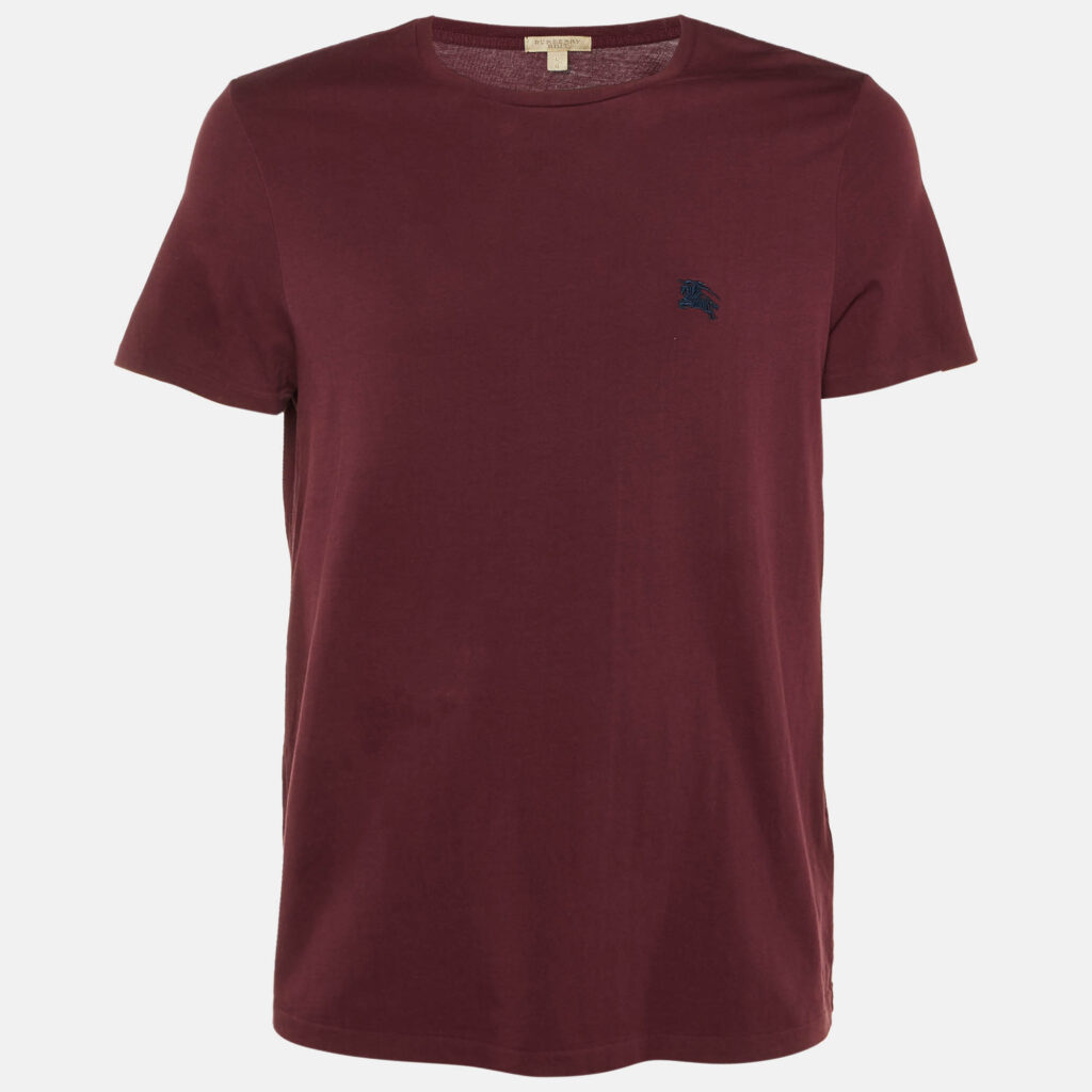 Burberry Brit Maroon Cotton Crew Neck T-Shirt L