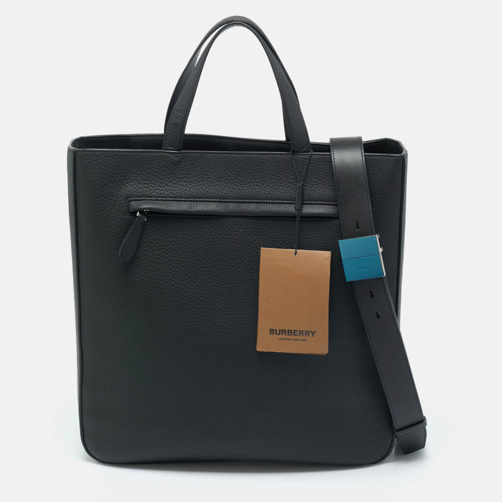 luxury-men-burberry-new-bags-p1229384-011-1.jpg Burberry Black Grain Leather Olympia Tote