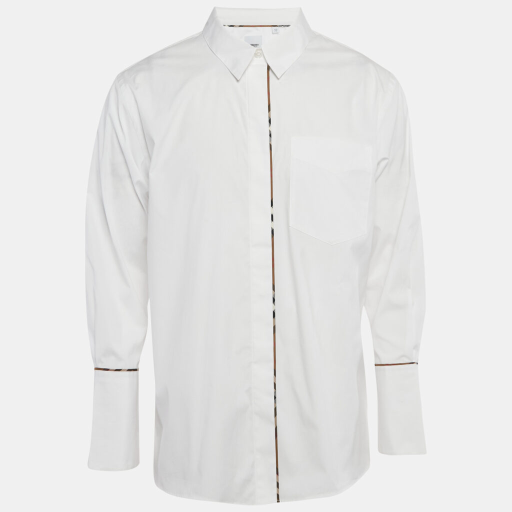 Burberry White Cotton Long Sleeve Shirt XXXL Burberry White Cotton Long Sleeve Shirt XXXL