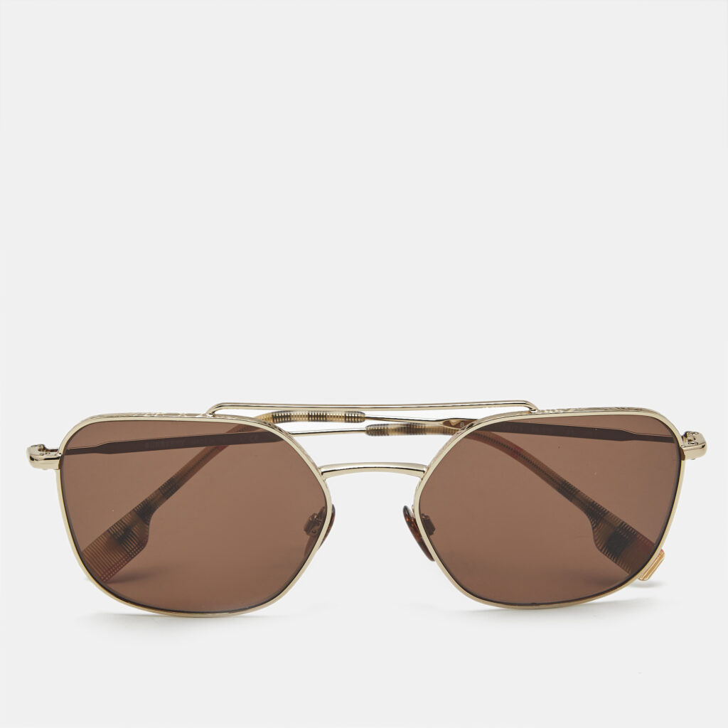 Burberry Brown B 3107 Check Square Sunglasses Burberry Brown B 3107 Check Square Sunglasses
