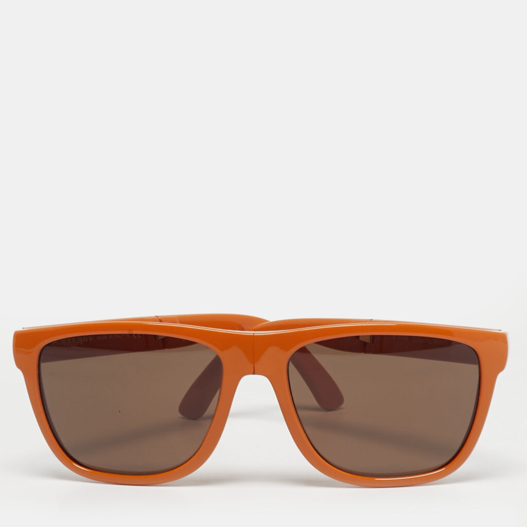 luxury-men-burberry-used-accessories-p1222316-006-1.jpg Burberry Orange/Brown B 4106 Folding Square Sunglasses
