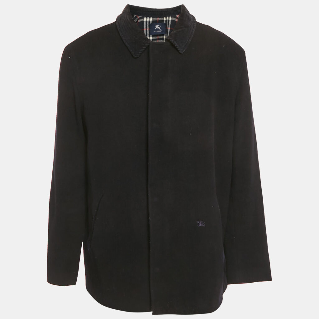 luxury-men-burberry-used-clothes-p1209819-003-1.jpg Burberry London Vintage Black Merino Wool Coat 3XL