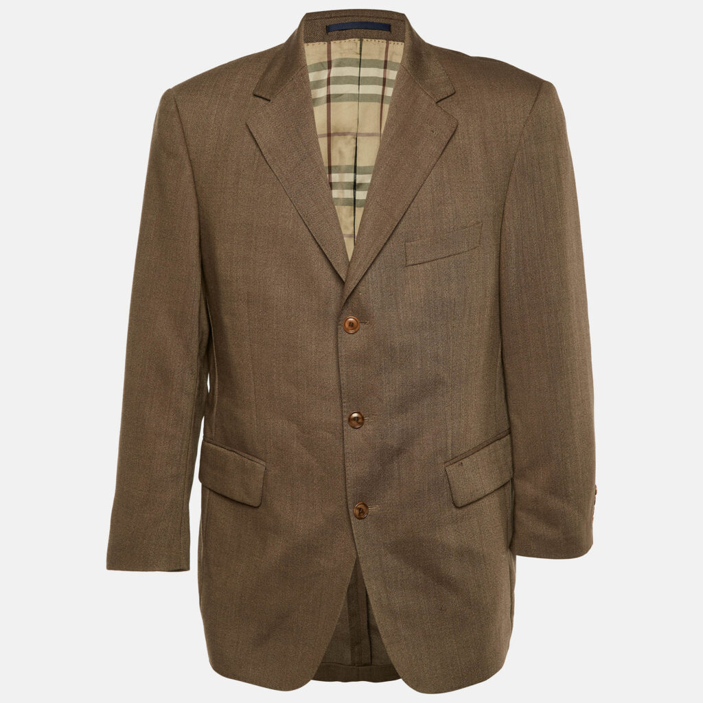 Burberry Vintage Brown Wool Luzern Tailored Blazer XL Burberry Vintage Brown Wool Luzern Tailored Blazer XL