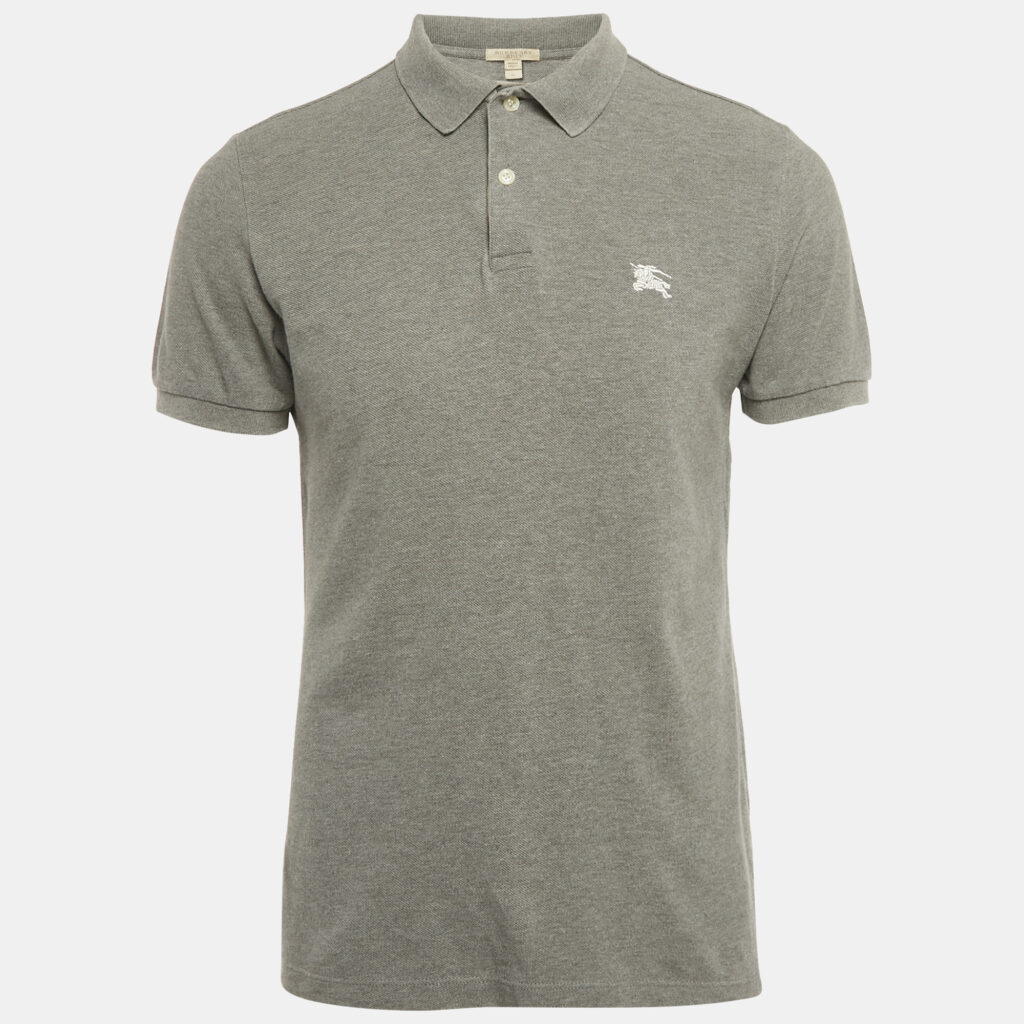 Burberry Brit Grey Pique Cotton Polo T-Shirt M