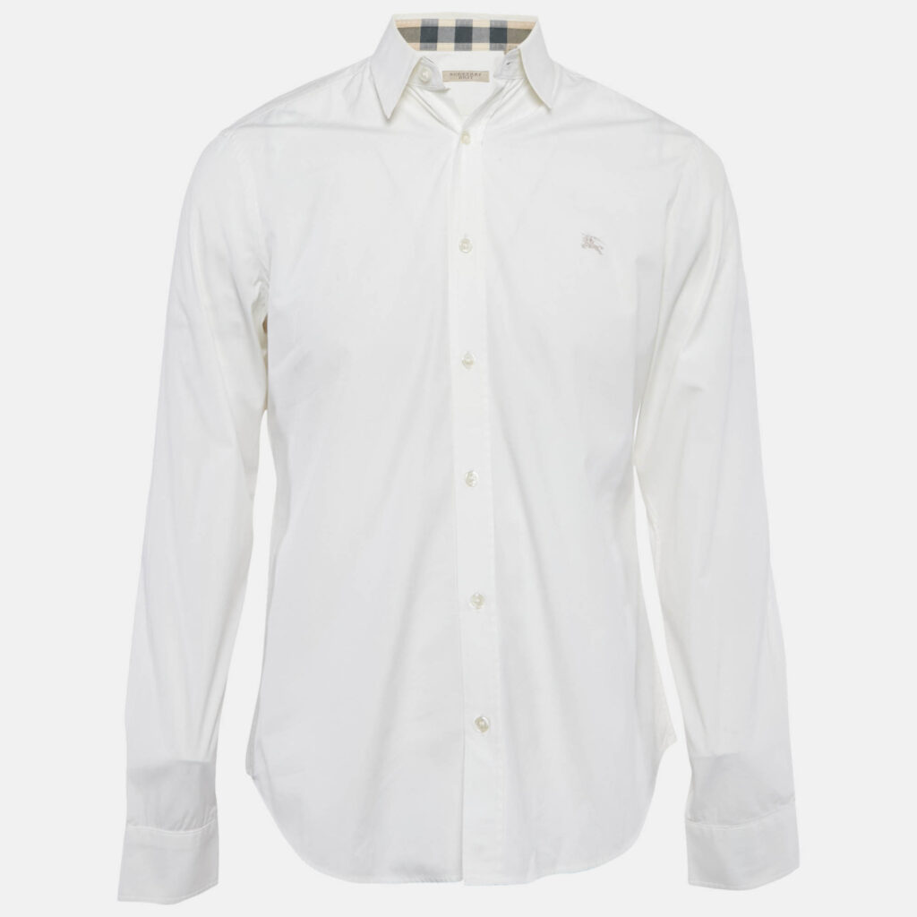 Burberry Brit Off-White Cotton Full Sleeve Shirt M Burberry Brit Off-White Cotton Full Sleeve Shirt M