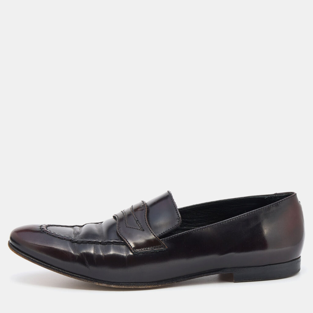 Burberry Dark Brown Leather Bedmont Slip On Loafer Size 39.5 Burberry Dark Brown Leather Bedmont Slip On Loafer Size 39.5