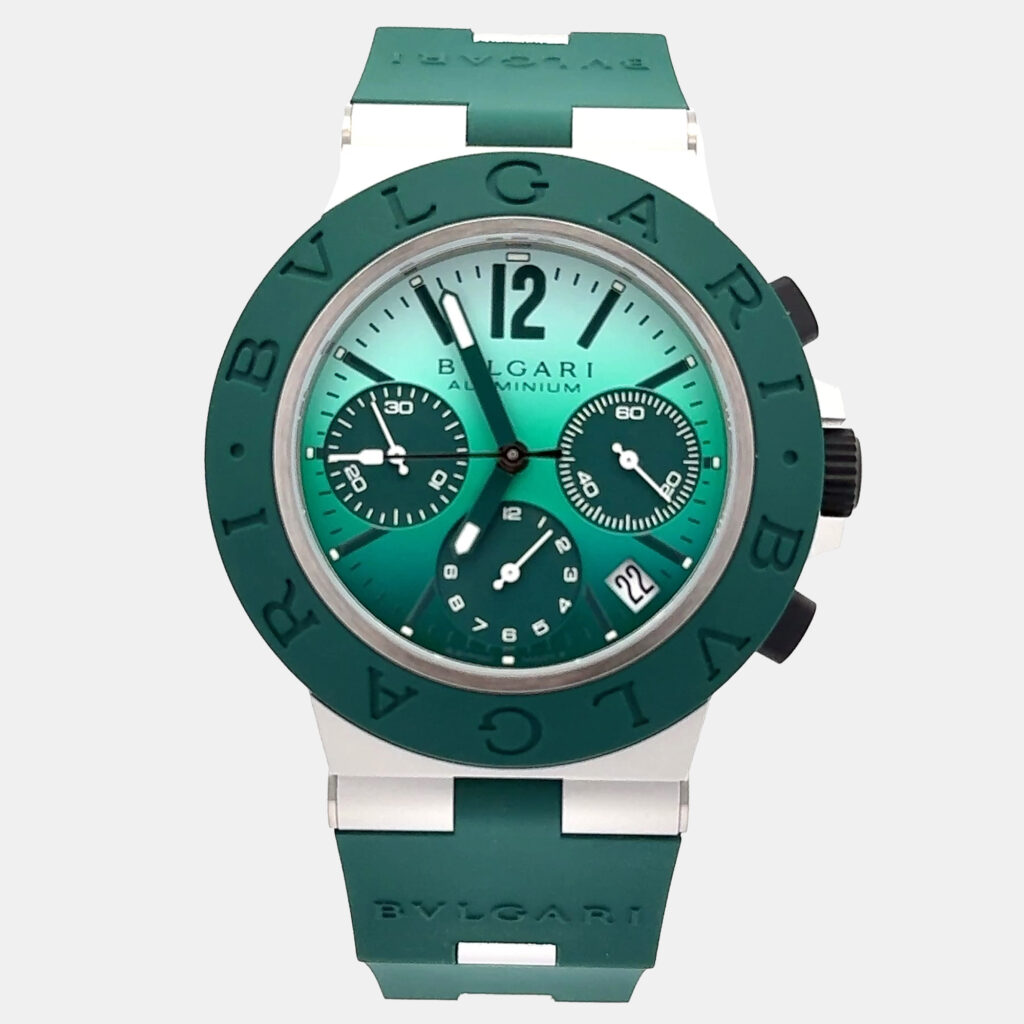 Bvlgari Aluminium 104076 Automatic Green Aluminium Men’s Wristwatch 40 mm Bvlgari Aluminium 104076 Automatic Green Aluminium Men’s Wristwatch 40 mm