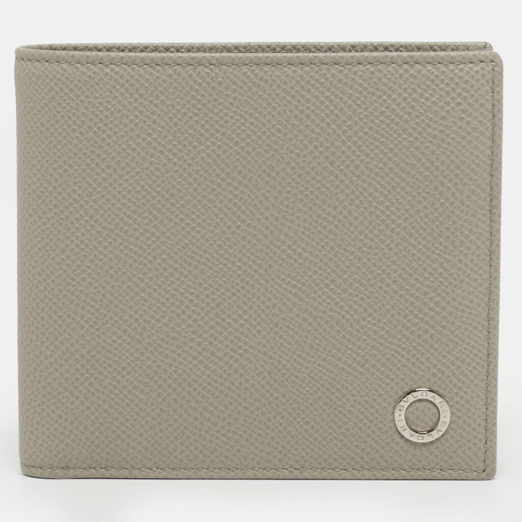 Bvlgari Light Grey Leather Bvlgari Bvlgari Bifold Wallet Bvlgari Light Grey Leather Bvlgari Bvlgari Bifold Wallet