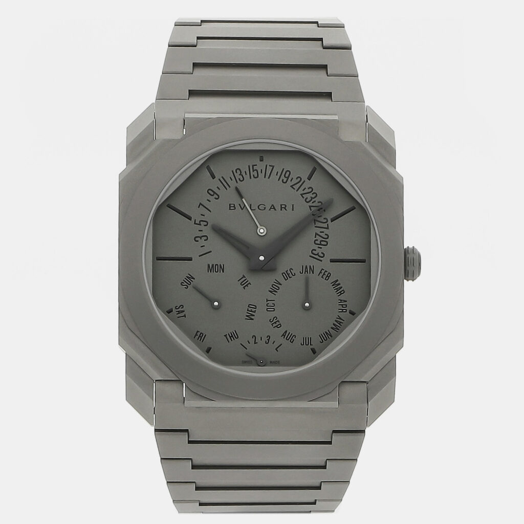 Bulgari Octo Finissimo Perpetual Calendar 103200 Automatic Grey Titanium Men’s Wristwatch 40mm Bulgari Octo Finissimo Perpetual Calendar 103200 Automatic Grey Titanium Men’s Wristwatch 40mm