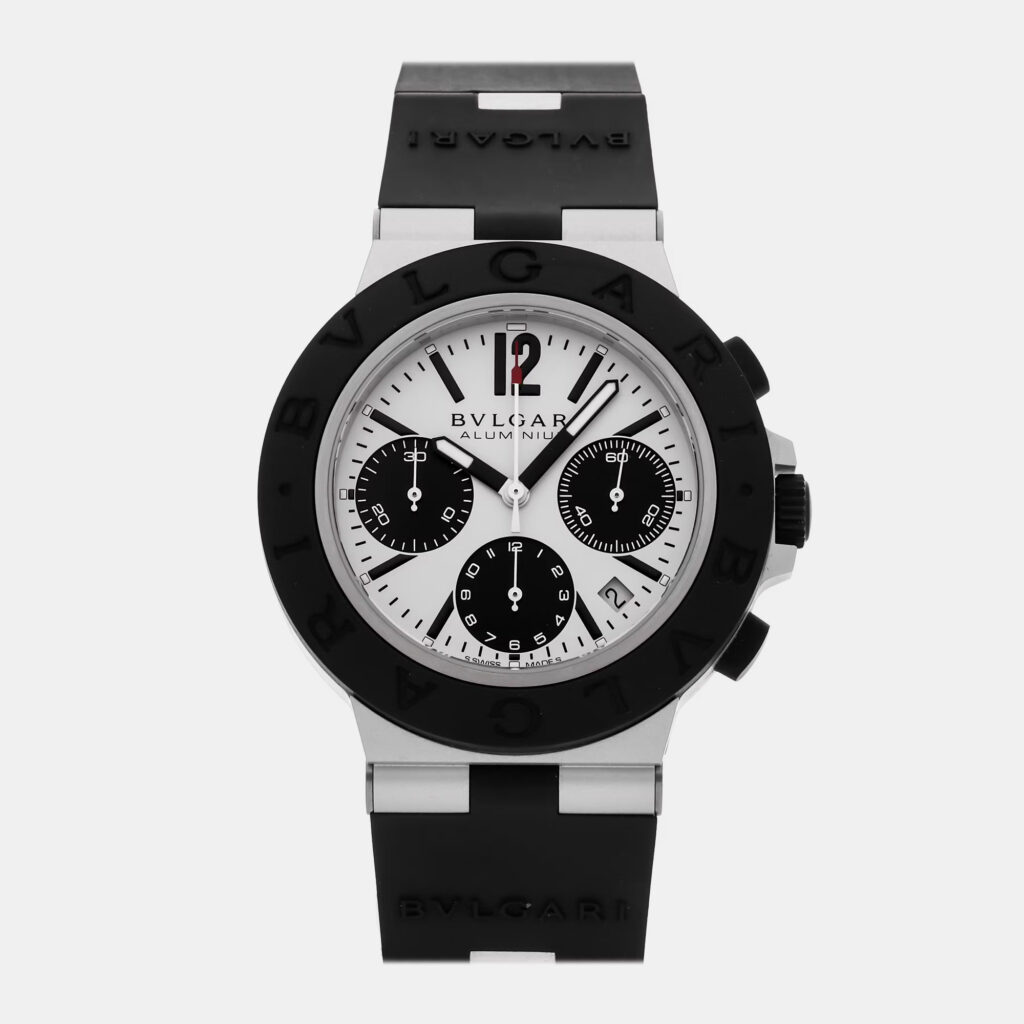 Bulgari Bvlgari Aluminium Chronograph 103722 Automatic White Aluminium & Titanium Men’s Wristwatch 41mm Bulgari Bvlgari Aluminium Chronograph 103722 Automatic White Aluminium & Titanium Men’s Wristwatch 41mm