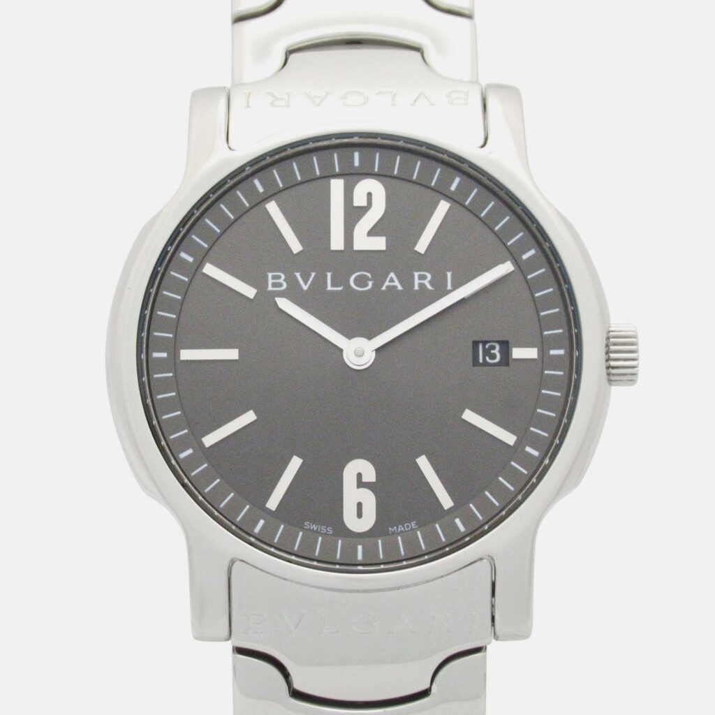 Bvlgari Solotempo ST35S Quartz Black Stainless Steel Men's Wristwatch 35 mm Bvlgari Solotempo ST35S Quartz Black Stainless Steel Men's Wristwatch 35 mm