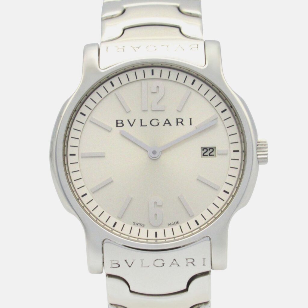 Bvlgari Solotempo ST35S Quartz Silver Stainless Steel Men's Wristwatch 35.5 mm Bvlgari Solotempo ST35S Quartz Silver Stainless Steel Men's Wristwatch 35.5 mm