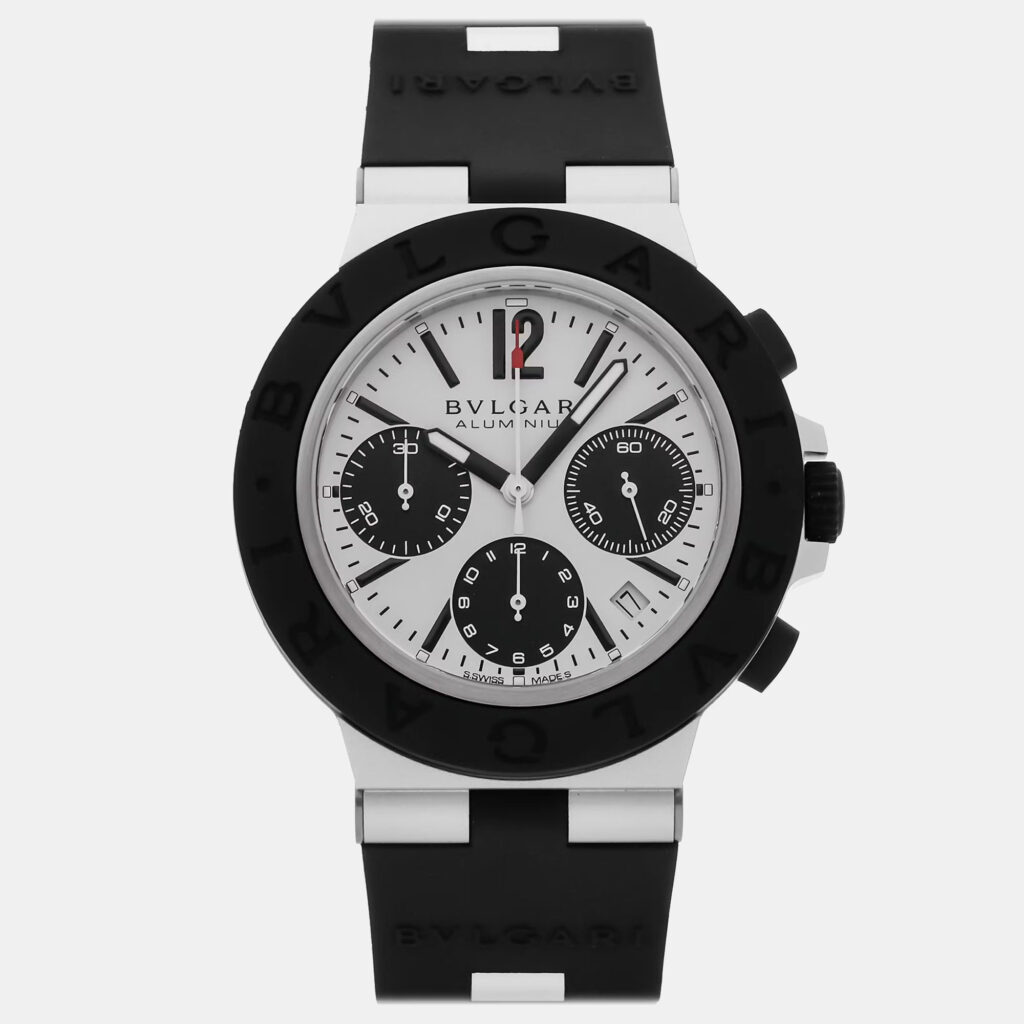 Pre-Owned Bulgari Bvlgari-Bvlgari Aluminum Chronograph 103722 Pre-Owned Bulgari Bvlgari-Bvlgari Aluminum Chronograph 103722