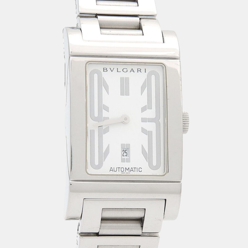 Bvlgari Rettangolo RT45S Automatic Stainless Steel Men's Wristwatch 26 mm Bvlgari Rettangolo RT45S Automatic Stainless Steel Men's Wristwatch 26 mm