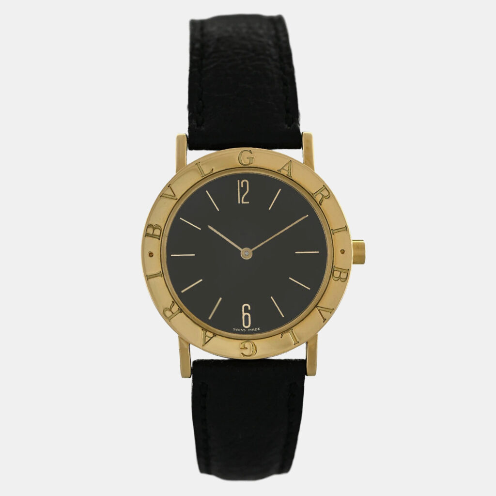 Bvlgari BvlgariBvlgari BB33GL Quartz Black 18k yellow gold Men's Wristwatch 33 mm Bvlgari BvlgariBvlgari BB33GL Quartz Black 18k yellow gold Men's Wristwatch 33 mm