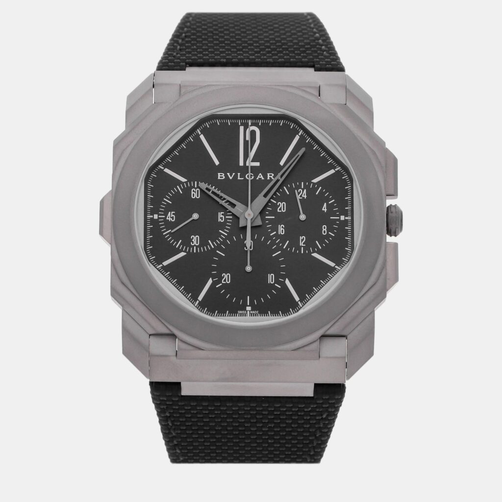 Bvlgari Octo Finissimo 103371 Automatic Black Titanium Men’s Wristwatch 42mm Bvlgari Octo Finissimo 103371 Automatic Black Titanium Men’s Wristwatch 42mm