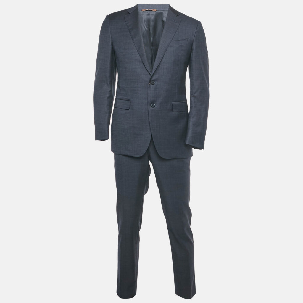 luxury-men-canali-used-clothes-p1192107-001.jpg Canali Navy Blue Wool Pants Suit L