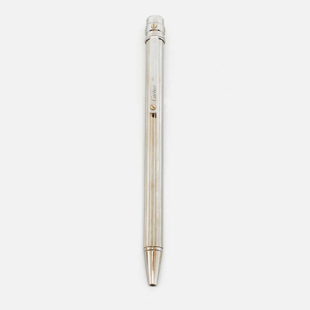 Cartier Santos De Cartier Textured Two Tone Ballpoint Pen