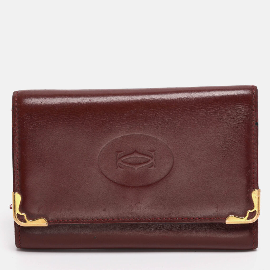 Cartier Burgundy Leather 6 Key Holder Cartier Burgundy Leather 6 Key Holder
