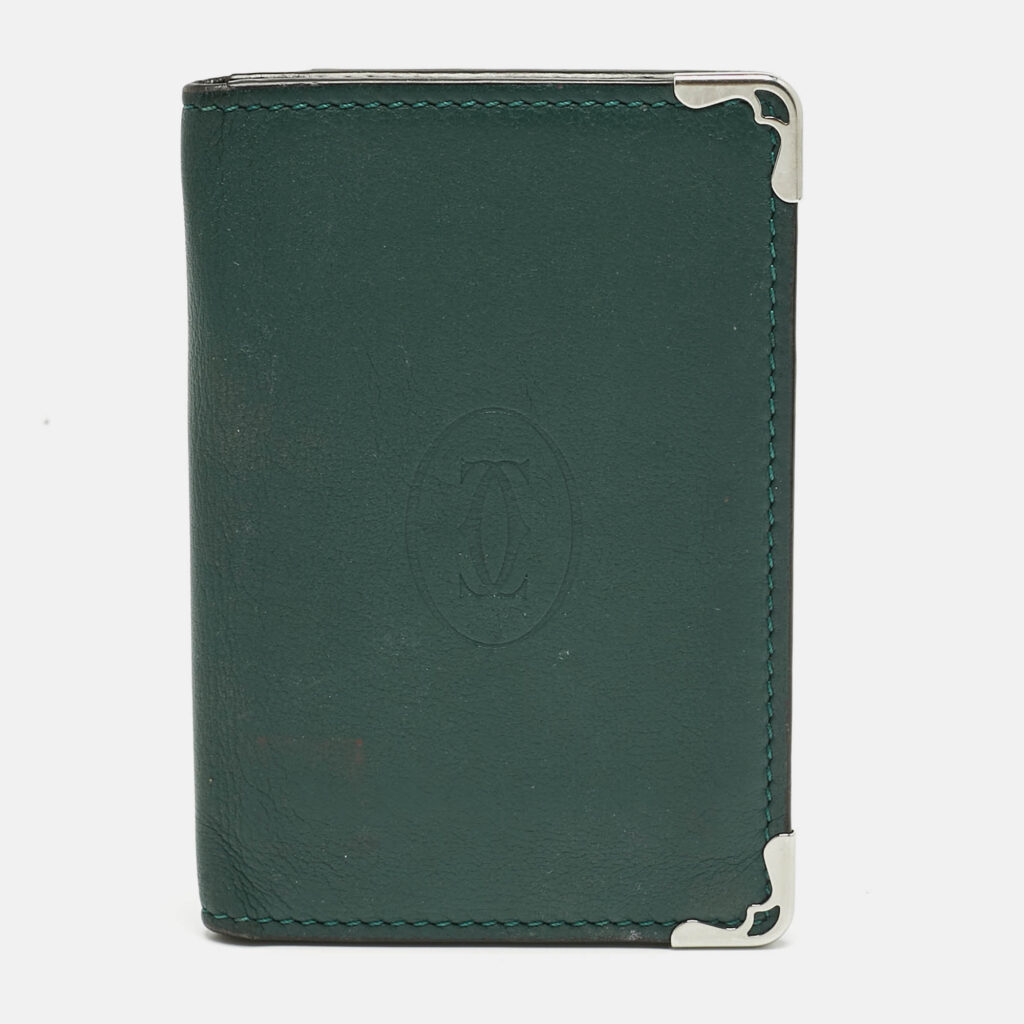 Cartier Green Leather Must de Cartier Card Holder Cartier Green Leather Must de Cartier Card Holder