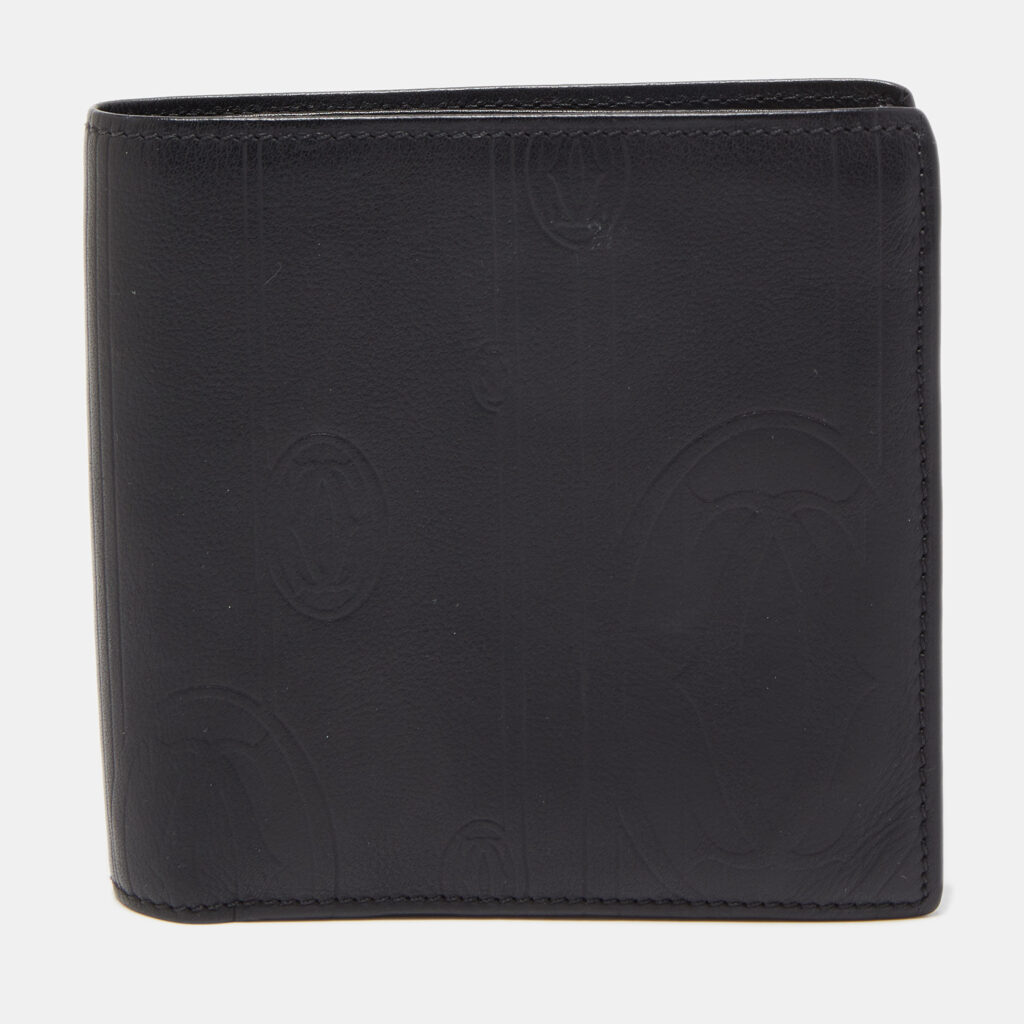 Cartier Black Leather Bifold Wallet Cartier Black Leather Bifold Wallet