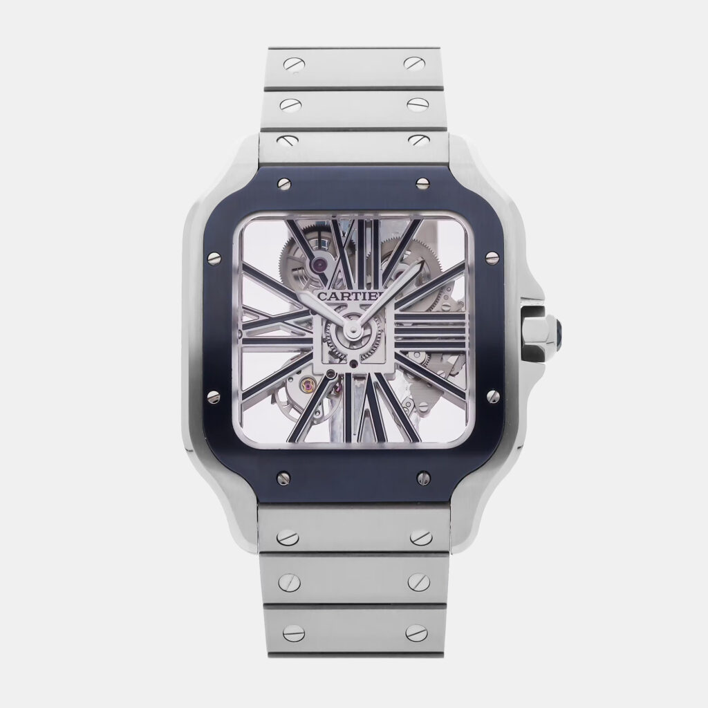 Cartier Santos de Cartier WHSA0026 Manual Winding Silver Stainless Steel Men’s Wristwatch 40mm Cartier Santos de Cartier WHSA0026 Manual Winding Silver Stainless Steel Men’s Wristwatch 40mm
