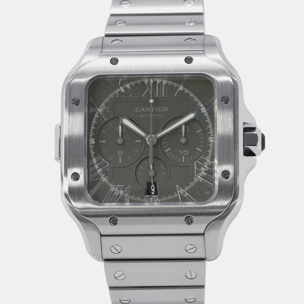 Cartier Santos de Cartier WSSA0078 Automatic Grey Stainless Steel Men's Wristwatch 43 mm Cartier Santos de Cartier WSSA0078 Automatic Grey Stainless Steel Men's Wristwatch 43 mm