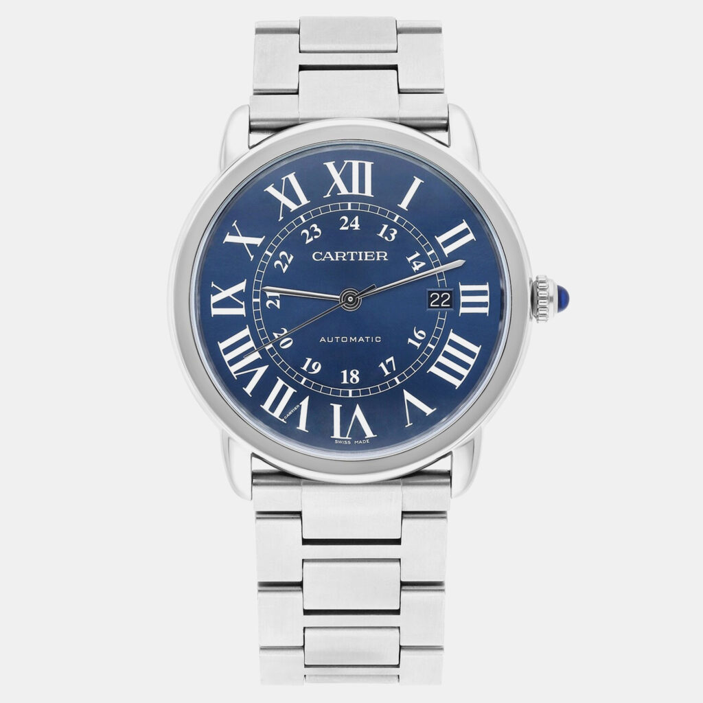 Cartier Ronde Solo WSRN0023 Automatic Blue Stainless Steel Men's Wristwatch 42 mm Cartier Ronde Solo WSRN0023 Automatic Blue Stainless Steel Men's Wristwatch 42 mm