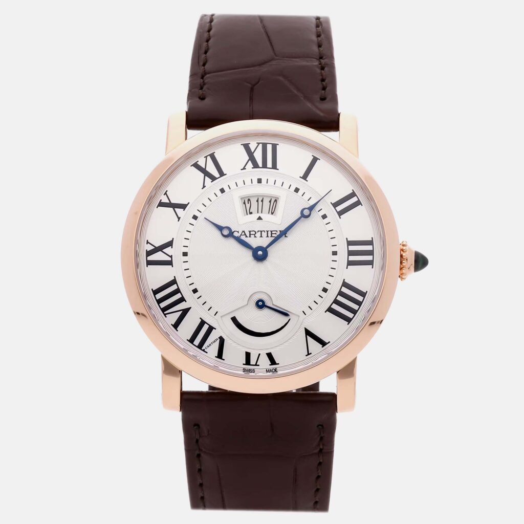 Cartier Rotonde De Cartier W1556252 Manual Winding Silver 18K Rose Gold Men’s Wristwatch 42 mm Cartier Rotonde De Cartier W1556252 Manual Winding Silver 18K Rose Gold Men’s Wristwatch 42 mm