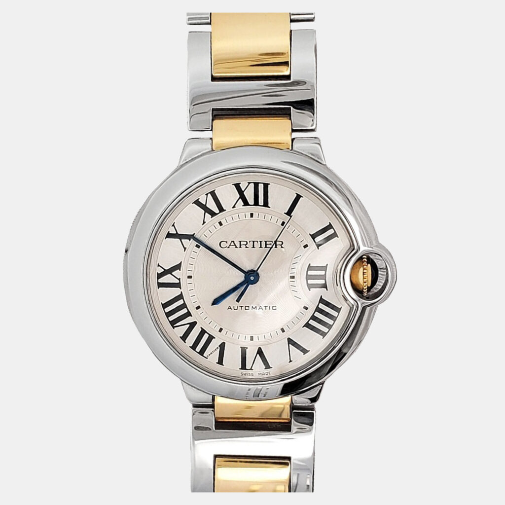 Cartier Ballon Bleu W2BB0012 Automatic Silver 18k Yellow Gold Stainless Steel Men's Wristwatch 36 mm Cartier Ballon Bleu W2BB0012 Automatic Silver 18k Yellow Gold Stainless Steel Men's Wristwatch 36 mm