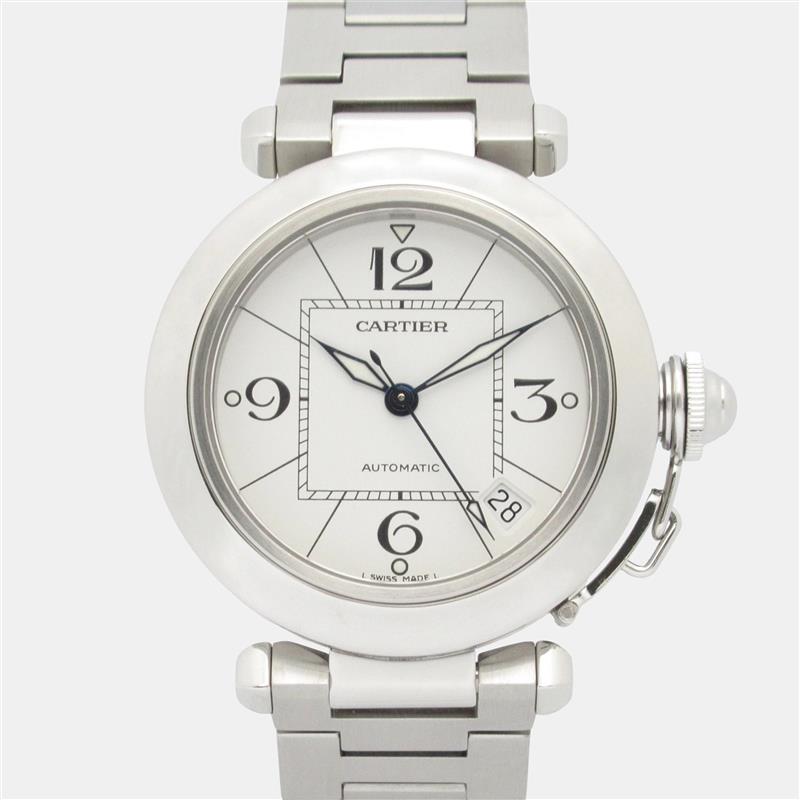 Cartier Pasha C W31074M7 Automatic White Stainless Steel Men's Wristwatch 35 mm Cartier Pasha C W31074M7 Automatic White Stainless Steel Men's Wristwatch 35 mm