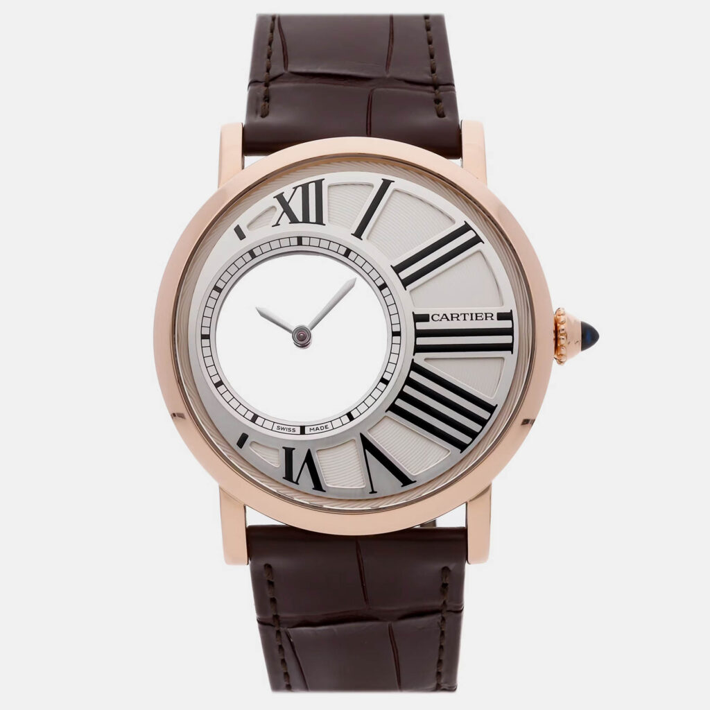 Cartier Rotonde De Cartier W1556223 Manual Winding Silver 18k Rose Gold Men’s Wristwatch 42 mm Cartier Rotonde De Cartier W1556223 Manual Winding Silver 18k Rose Gold Men’s Wristwatch 42 mm