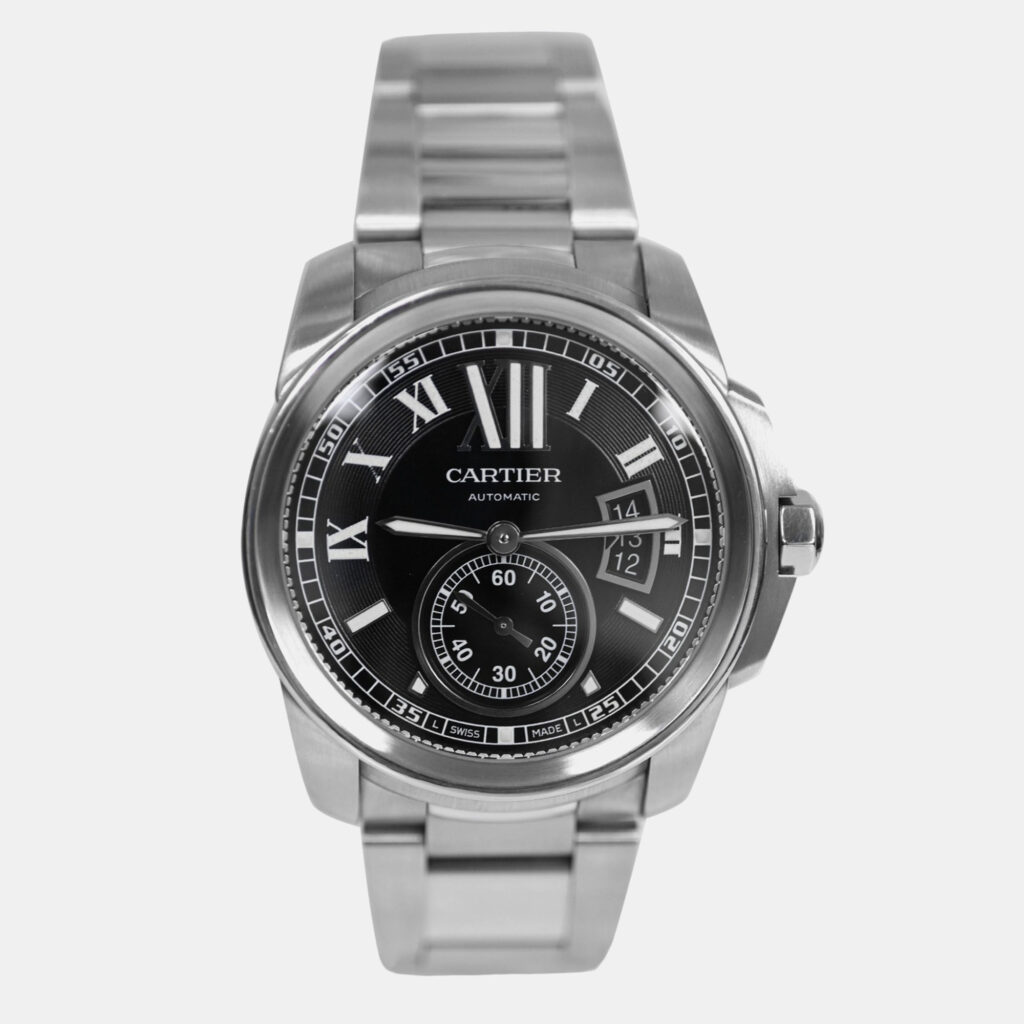 Cartier Calibre de Cartier W7100016 Automatic Black Stainless Steel Men's Wristwatch 42 mm Cartier Calibre de Cartier W7100016 Automatic Black Stainless Steel Men's Wristwatch 42 mm