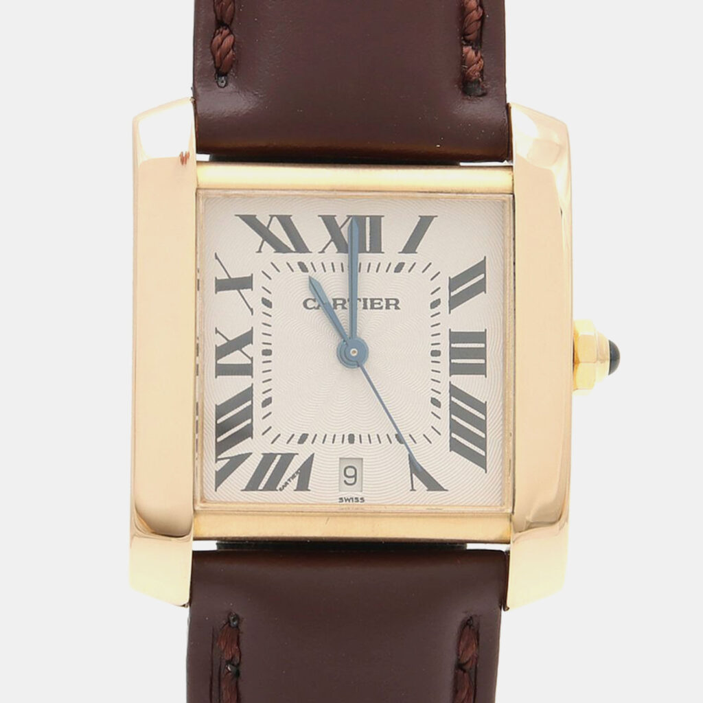Cartier Tank Francaise W5000156 Automatic Yellow Gold Men's Wristwatch 28 mm Cartier Tank Francaise W5000156 Automatic Yellow Gold Men's Wristwatch 28 mm
