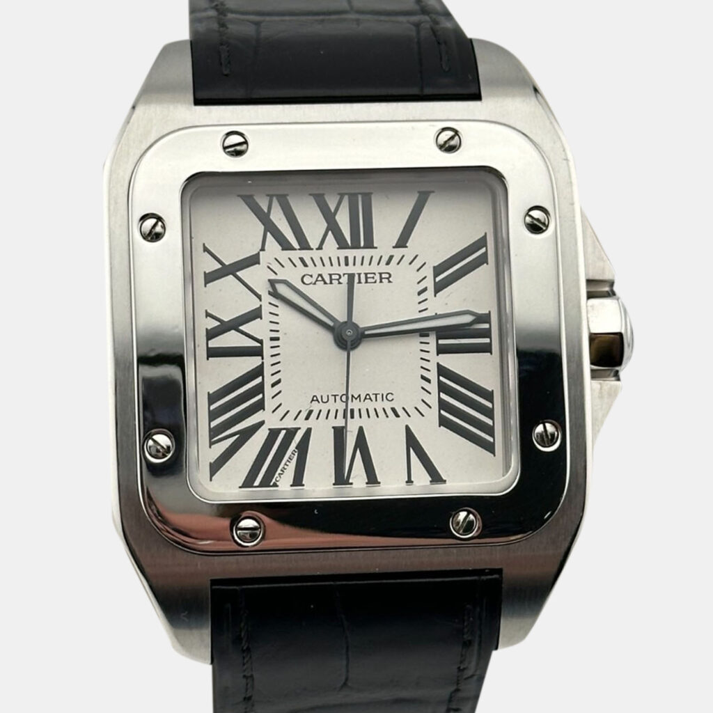 Cartier Santos 100 XL 2656 Automatic Silver Stainless Steel Men's Wristwatch 38 mm Cartier Santos 100 XL 2656 Automatic Silver Stainless Steel Men's Wristwatch 38 mm
