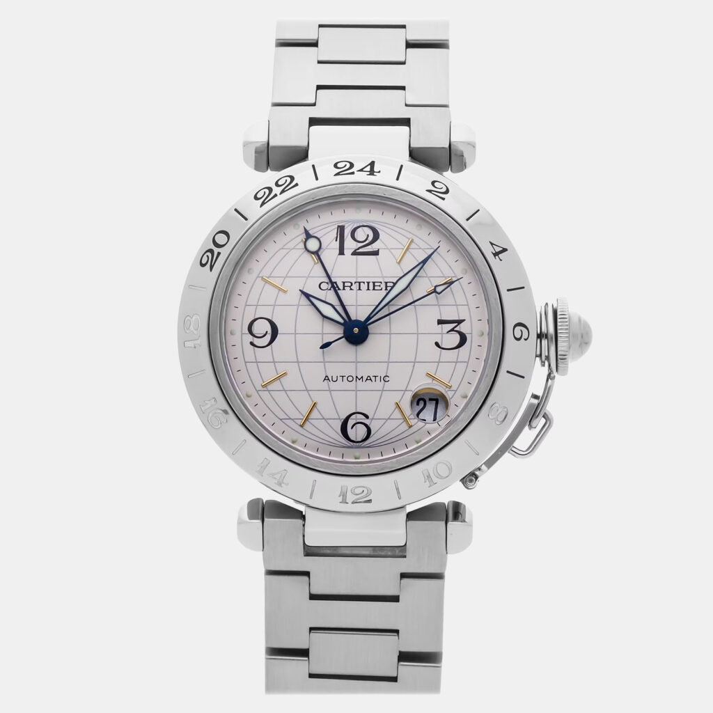 Pre-Owned Cartier Pasha C GMT W31029M7 Automatic Men's Watch 35 mm Pre-Owned Cartier Pasha C GMT W31029M7 Automatic Men's Watch 35 mm