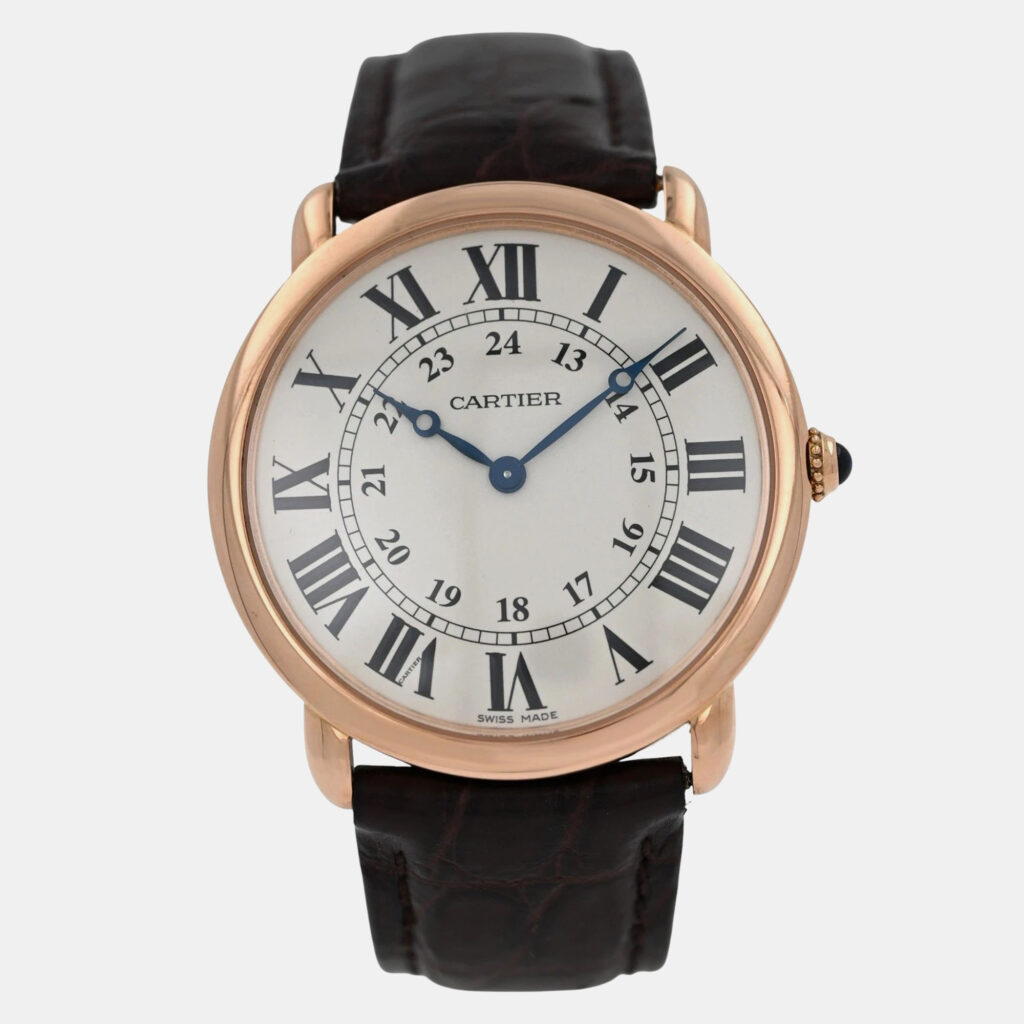 Cartier Ronde Louis W6800251 Manual Winding Cream 18k Rose Gold Men's Wristwatch 36 mm Cartier Ronde Louis W6800251 Manual Winding Cream 18k Rose Gold Men's Wristwatch 36 mm