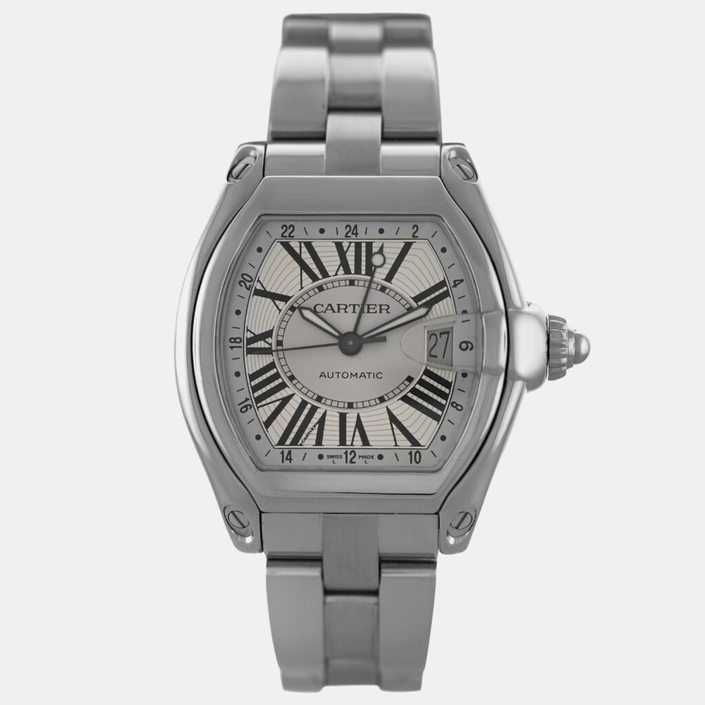 Cartier Roadster GMT XL 2722 W62032X6 Automatic Silver Stainless Steel Men's Wristwatch 42 mm Cartier Roadster GMT XL 2722 W62032X6 Automatic Silver Stainless Steel Men's Wristwatch 42 mm