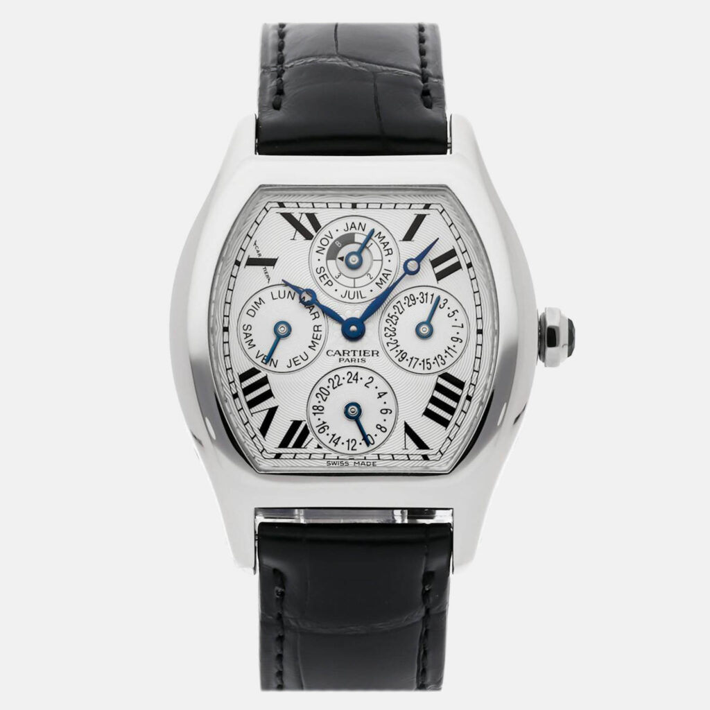 Cartier Tortue W1540551 Automatic Silver Platinum Men’s Wristwatch 34mm Cartier Tortue W1540551 Automatic Silver Platinum Men’s Wristwatch 34mm