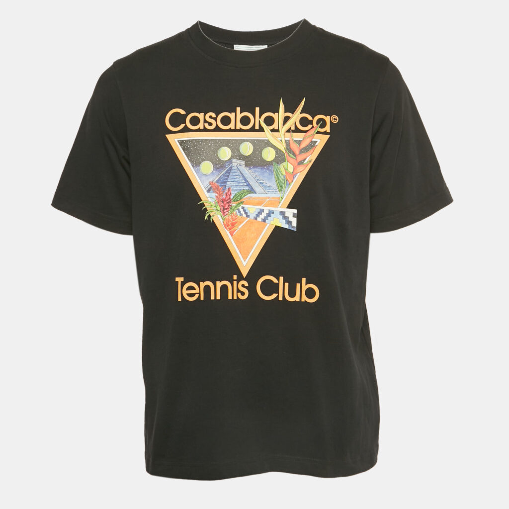 Casablanca Tennis Club Printed Cotton T-Shirt M Casablanca Tennis Club Printed Cotton T-Shirt M