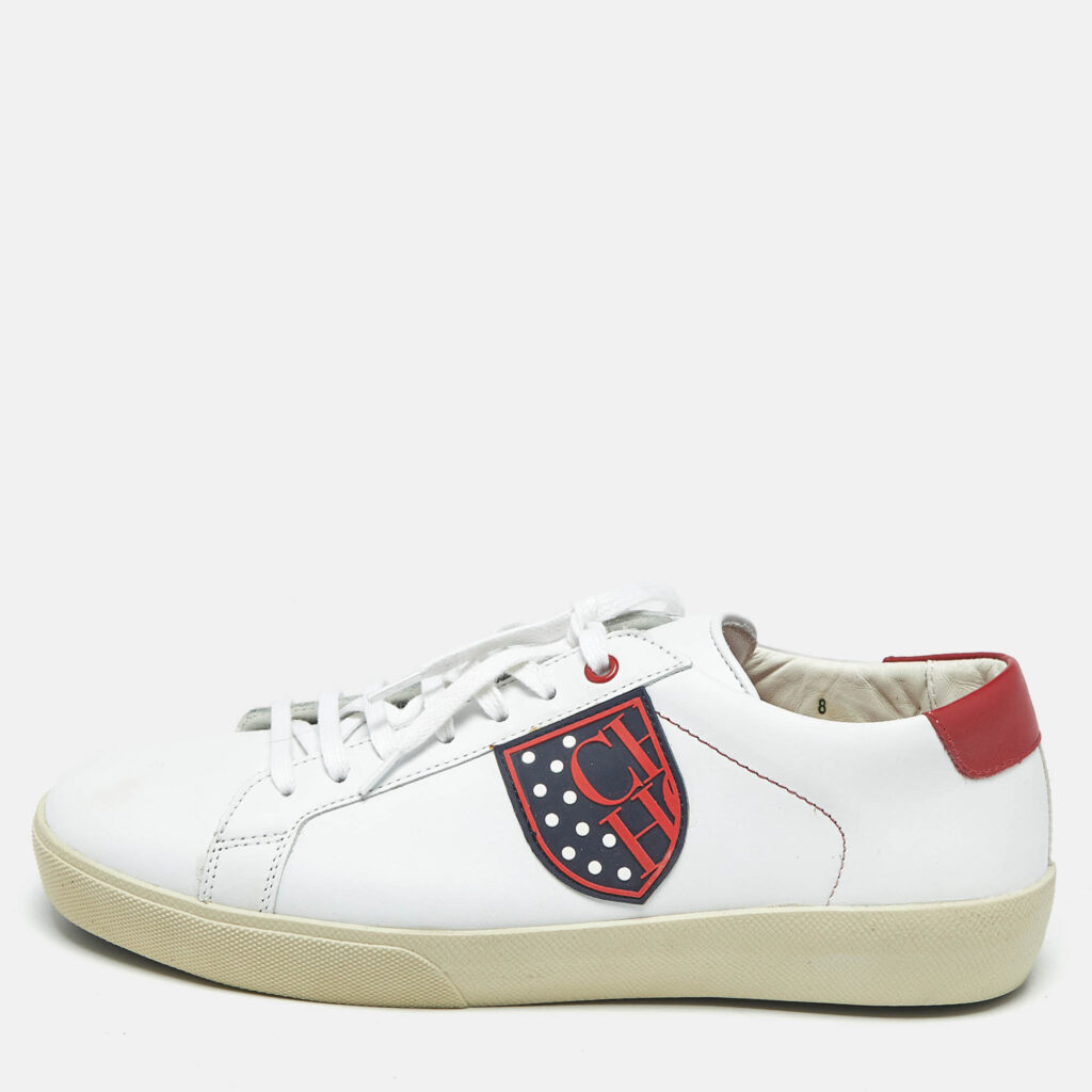 CH Carolina Herrera White/Red Leather Low Top Sneakers Size 42 CH Carolina Herrera White/Red Leather Low Top Sneakers Size 42