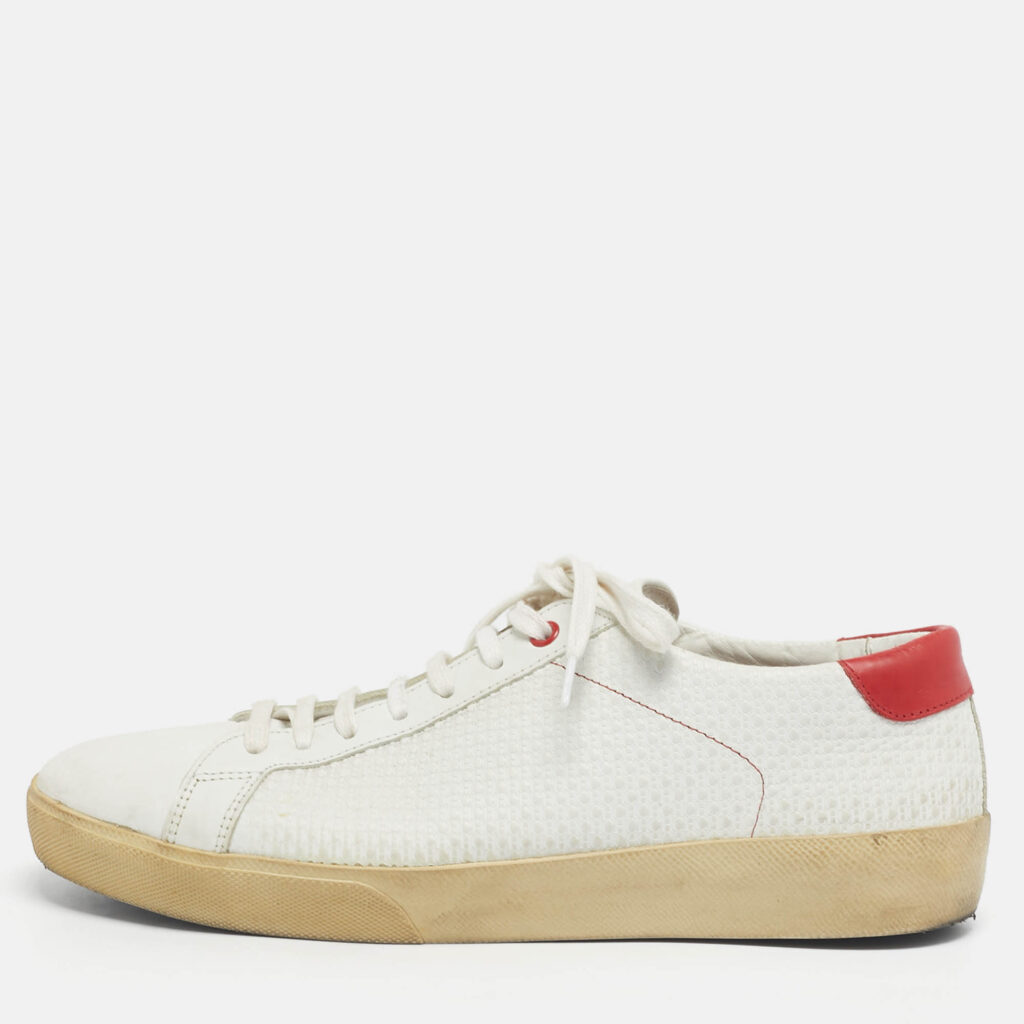 CH Carolina Herrera White/Red Leather Low Top Sneakers Size 43 CH Carolina Herrera White/Red Leather Low Top Sneakers Size 43