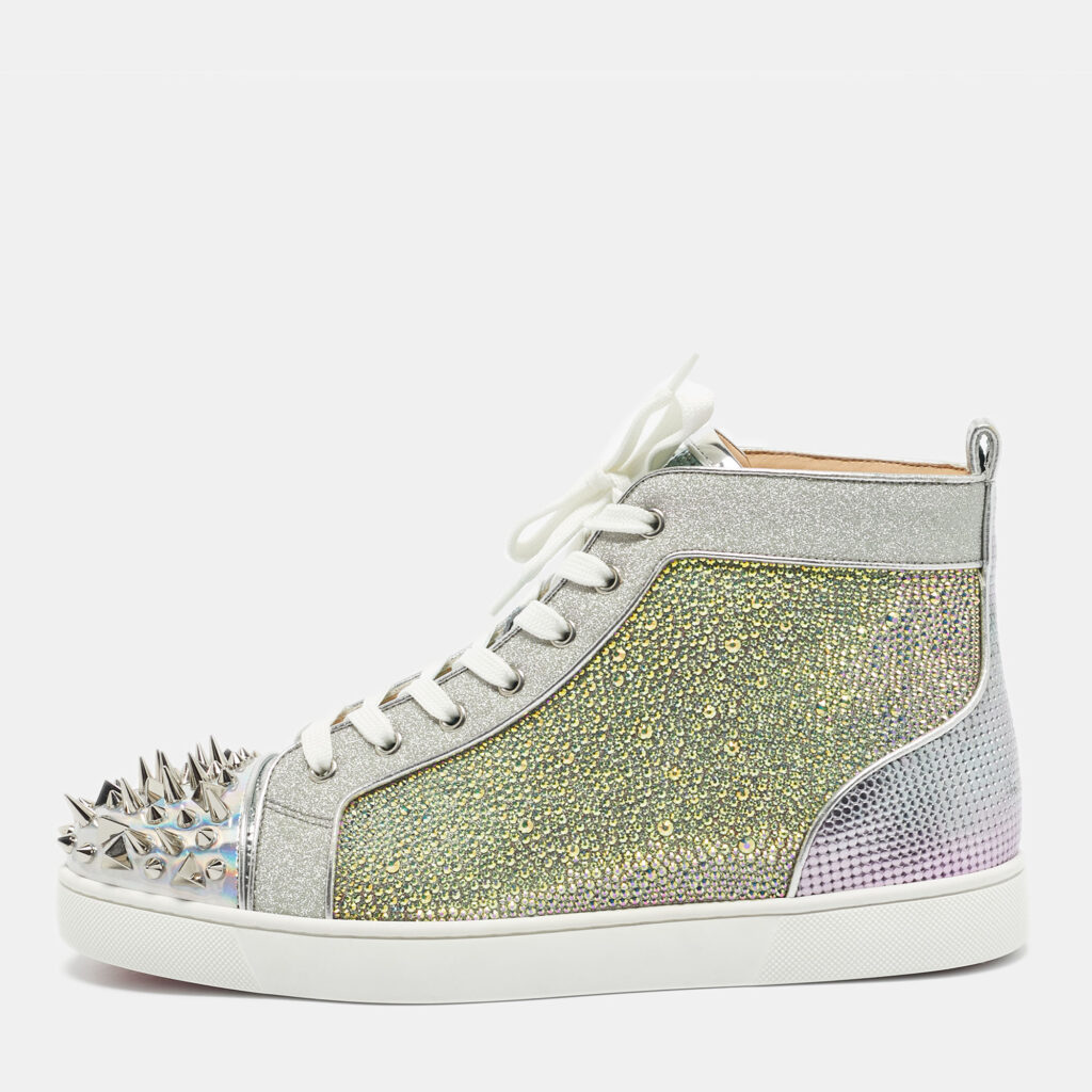 Christian Louboutin Multicolor Iridescent Leather Lou Pik Pik Orlato Sneakers Size 44 Christian Louboutin Multicolor Iridescent Leather Lou Pik Pik Orlato Sneakers Size 44