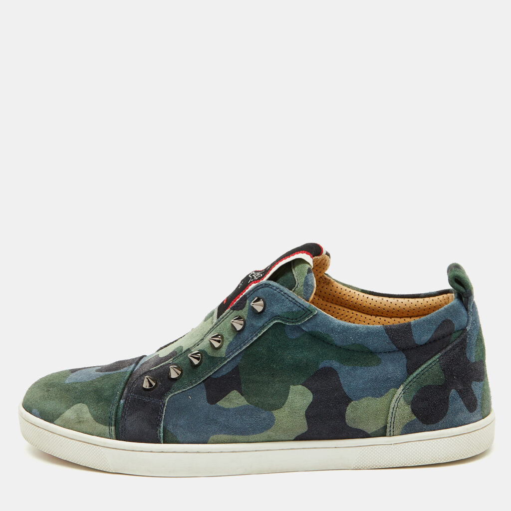 Christian Louboutin Multicolor Camouflage Suede F.A.V Fique A Vontade Sneakers Size 41 Christian Louboutin Multicolor Camouflage Suede F.A.V Fique A Vontade Sneakers Size 41