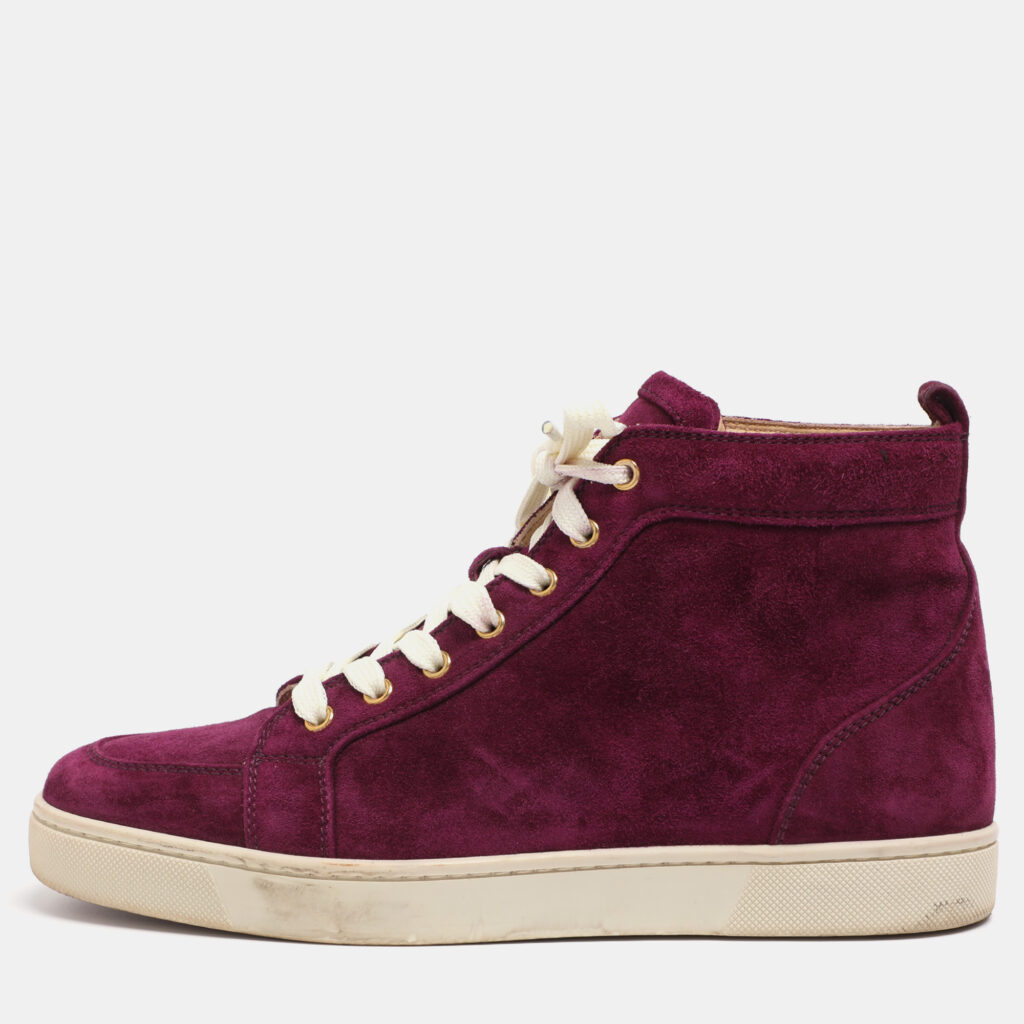 Christian Louboutin Purple Suede High Top Sneakers Size 40 Christian Louboutin Purple Suede High Top Sneakers Size 40