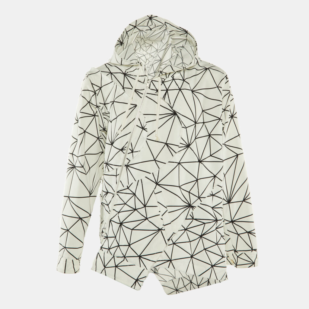 Comme des Garcons Homme Plus White Geometric Crepe Jacket M