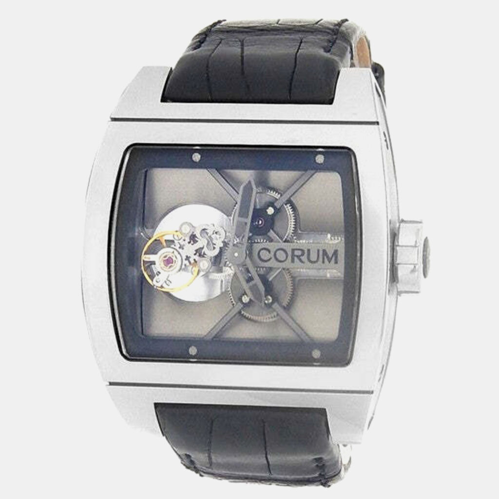 Corum Ti-Bridge 022.700.04/0F01 0000 Manual Winding Skeleton Titanium Men’s Wristwatch 42 mm Corum Ti-Bridge 022.700.04/0F01 0000 Manual Winding Skeleton Titanium Men’s Wristwatch 42 mm